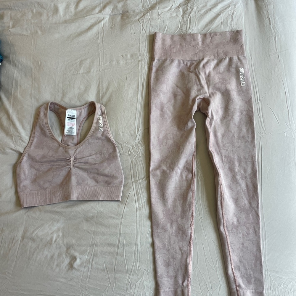 Gymshark Pink Leggings and Sports Bra Set